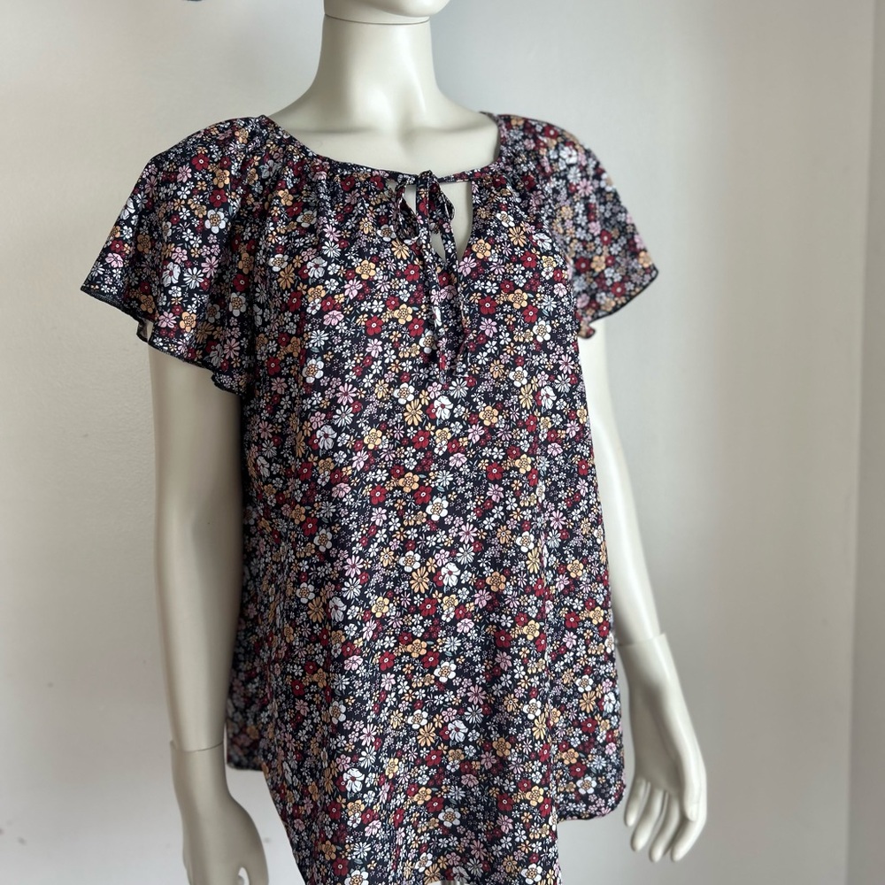 simple fun L Floral Print Women's Top